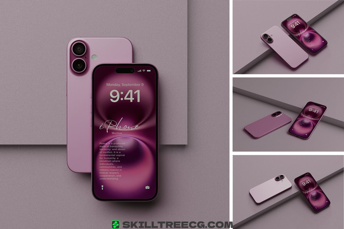 iPhone 16 Pink Mockup（144218）-技能树